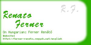 renato ferner business card